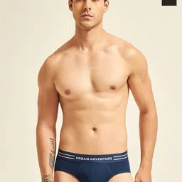 URBAN ADVENTURE Pack Of 2 Ultra Soft Basic Briefs 2UAM-014(BLK-NVY)-image-68