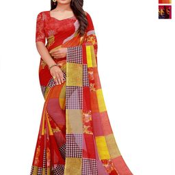 Moda Rapido Floral Pure Georgette Saree-image-81