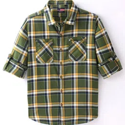 Infinity Boys Tartan Checks Opaque Checked Casual Shirt-image-92