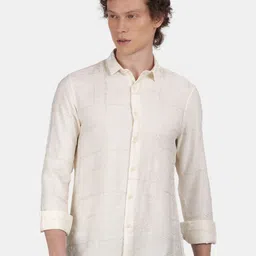 Blu MNKY Men Smart Slim Fit Checked Casual Shirt-picture-28