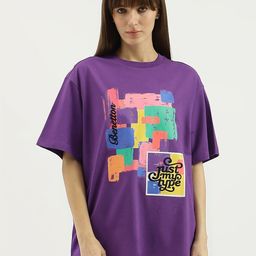 United Colors of Benetton Women Typography Printed Pure Cotton Oversized T-shirt-picture-14