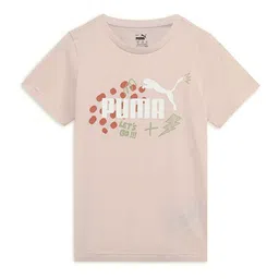 Puma Kids Brand Logo Printed Pure Cotton T-shirt-image-60
