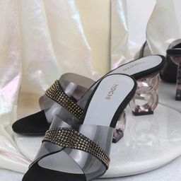 Mochi Embellished Block Sandals-17