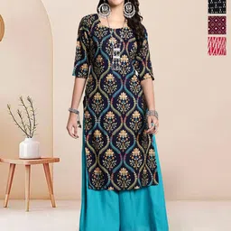 7Threads Women Pack of 4 Ethnic Motifs Printed Mirror Work Kurta-21