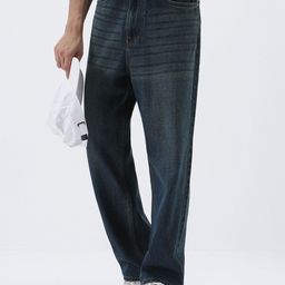 Urbano Fashion Men Loose Baggy Fit Heavy Washed Jeans Non-Stretchable-image-84