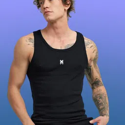Uniplanet store Printed Cotton Innerwear Vests UVM-XLOGO-BLK-S image 5