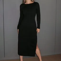 StyleCast Women Round Neck Sheath Midi Dress-picture-3