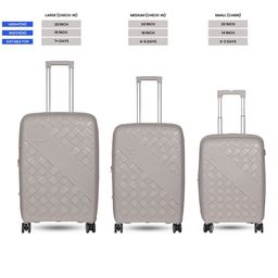 Polo Class Set Of 2 Textured Hard Sided Trolley Suitcase with Vanity image 2