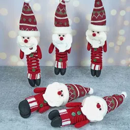 Little Surprise Box LLP Red & White Set Of 5 Santa Christmas Tree Ornament-image-27