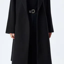 Koton Long Sleeve Open Front Overcoat image 2