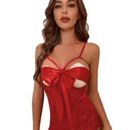 KRENOZ Women Shoulder Straps Net Baby Doll-picture-41