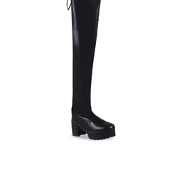 Stylestry Women Casual Block-Heeled Rain Boots-46