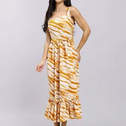 Attire Empire Print Crepe Fit & Flare Midi Dress-picture-2