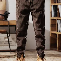 StyleCast Men Textured Joggers Trousers-picture-50