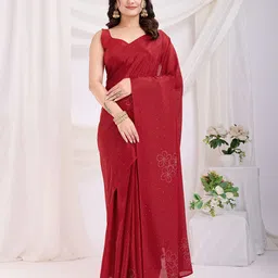 HERE&NOW Embellished Beads and Stones Ready to Wear Saree-image-7