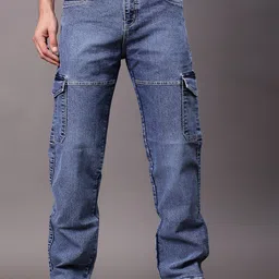 ZAYSH Men Mid-Rise Low Distress Light Fade Jeans-picture-3