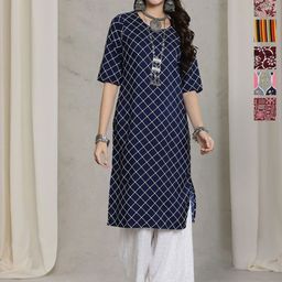 7Threads Women Ethnic Motifs Printed Sequinned Floral Crepe Kurta-image-73