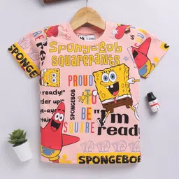 YK X Minute Mirth Boys Spongebob Printed T-shirt-image-15