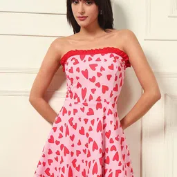 TANDUL Women Conversational PrintedFit & Flare Above Knee Dress-image-14