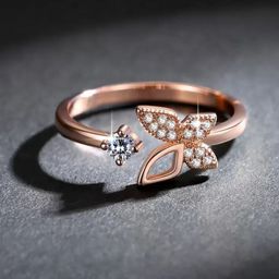 Adhvik Nug Studded Hollow Wings Butterfly Thumb Finger Knuckle Rings-image-88