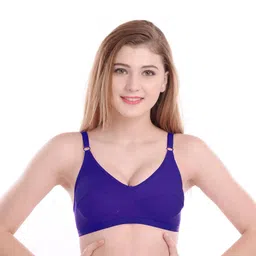 Samvar Purple Cotton Non-Wired Non Padded Minimizer Bra-picture-41