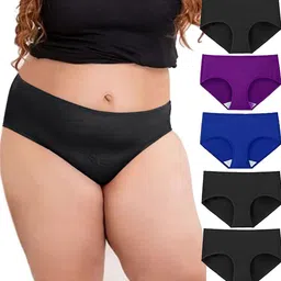 Diving Deep Women Pack of5 Cotton Low-Rise Hipster Briefs-image-56