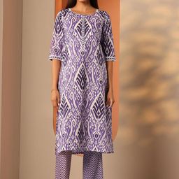 Libas Women Abstract Printed Kurta with Trousers-image-75