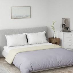 DDecor Purple & Grey Pure Cotton AC Room Double Bed Quilt-picture-32