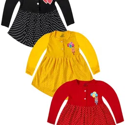 KidzzCart Polka Dot Print Fit & Flare Dress-50