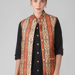 Vastraa Fusion Women Printed Nehru Jackets-image-11