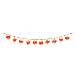 Akaar Orange-Colored & White Textured Beads Bandhanwar Toran-picture-22