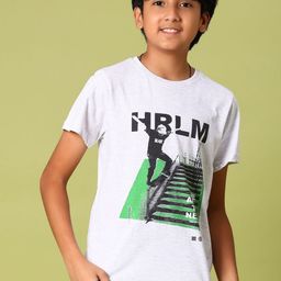 V-Mart Boys Typography Printed Round Neck Cotton T-shirt-picture-29