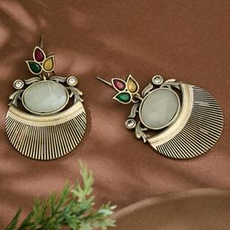 Fabindia Women Contemporary Brass Dangler Earrings-image-2