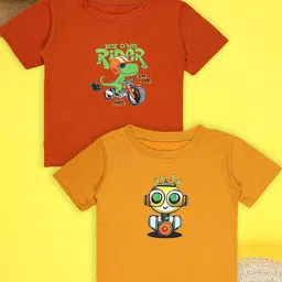 Cutiekins Boys Pack Of 2 Graphic Printed Round Neck T-shirt-picture-7