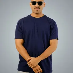 BlendCulture Men Solid Round Neck Cotton T-shirt-image-37