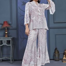 Komarri U Printed Three Quarter Sleeves Top with Trouser-picture-20