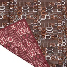 Kuber Industries Brown Square D Print Both Sided Bed Server Food Mat image 4