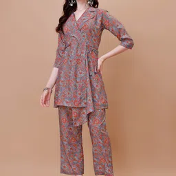 KALINI Printed Tunic With Trousers Co-Ords-picture-3