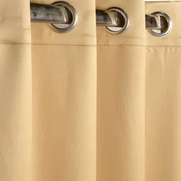 Saral Home Beige Set of 2 Black Out Door Curtain-image-28