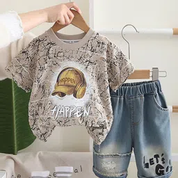 INCLUD Boys Printed T-shirt with Shorts-image-34