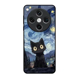 QRIOH Printed Oppo Find X8 Pro Midnight Whiskers Glass Back Case Mobile Accessories-picture-52