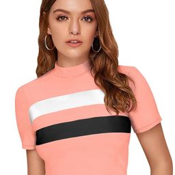Unianta Tipsy Women Colorblocked Round Neck Crop Top-image-12