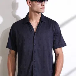 Thomas Scott Men Smart Fit Cutaway Collar Textured Casual Shirt-image-57