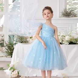 INCLUD Girls EmbellishedGlitter Tulle A-Line Dress-image-47