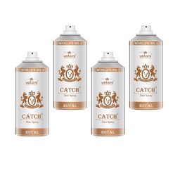 VETONI Set Of 4 Royal Catch Long Lasting Deodorant Body Spray- 165 ml Each-35