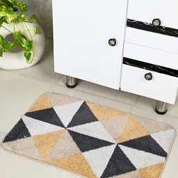 Saral Home Beige & Black Antiskid Bath Rugs-picture-12
