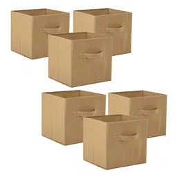 Kuber Industries Beige 6 Pieces Drawer Organiser-47