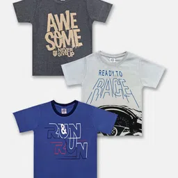 Here&Now x Game Begins Boys Set of 3 Printed T-shirts-8