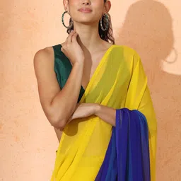 Jaipur Kurti Ombre Pure Georgette Ready to Wear Saree-picture-49