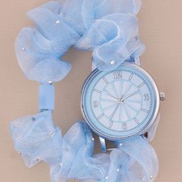 SZN Women Dial & Scrunchies Straps Analogue Watch Galaxy Blue-picture-25